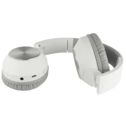 Drahtlose Kopfhörer "Tela" mit Mikrofon, faltbar Line-In, Volume-Control, kompaktes Design, weiß