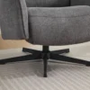 Drehsessel mit Hocker, ca. 76 x 88 x 106,5 cm - Dunkelgrau