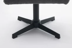 Drehsessel mit Hocker, ca. 76 x 88 x 106,5 cm - Dunkelgrau