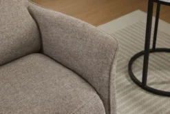 Drehsessel mit Hocker - Grau