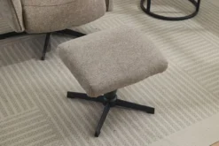 Drehsessel mit Hocker - Grau