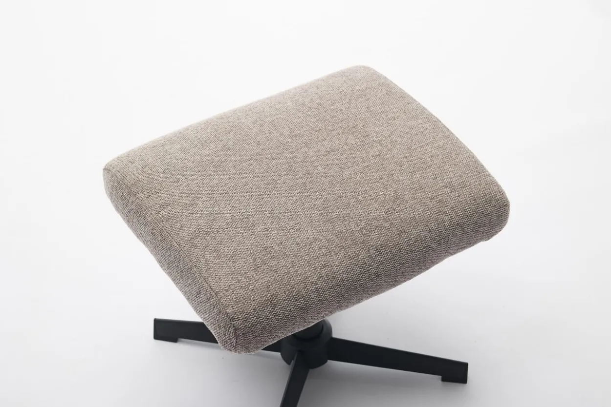 Drehsessel mit Hocker - Grau