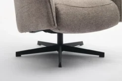 Drehsessel mit Hocker - Grau
