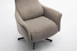 Drehsessel mit Hocker - Grau