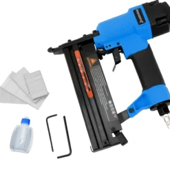 Druckluft Tacker Set 24x22,5x5,6cm blau schwarz
