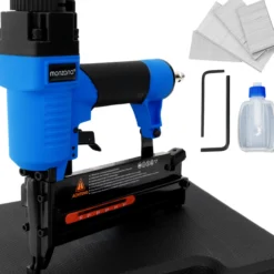 Druckluft Tacker Set 24x22,5x5,6cm blau schwarz