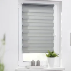 Duo-Rollo Klemmfix, ohne Bohren - Grau, 60 cm x 150 cm (B x L)