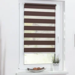 Duo-Rollo Klemmfix, ohne Bohren - Dunkelbraun, 70 cm x 150 cm (B x L)