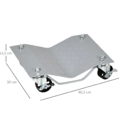 DURHAND Rangierheber 2 Stücke Rangierhilfe Reifenwechsel Wagenhebe Grau 40,5L x 30B x 13,5H cm