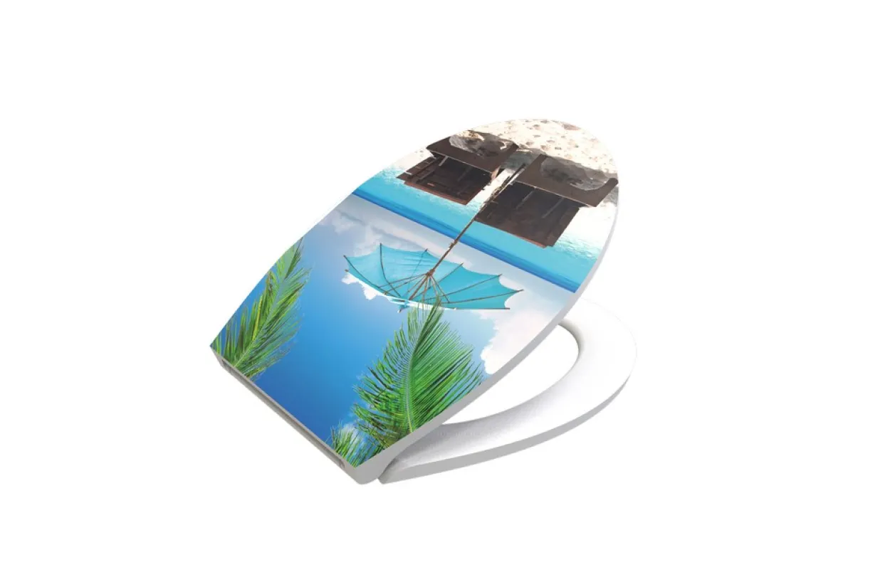 Duroplast WC-Sitz Carving Printing - Beach