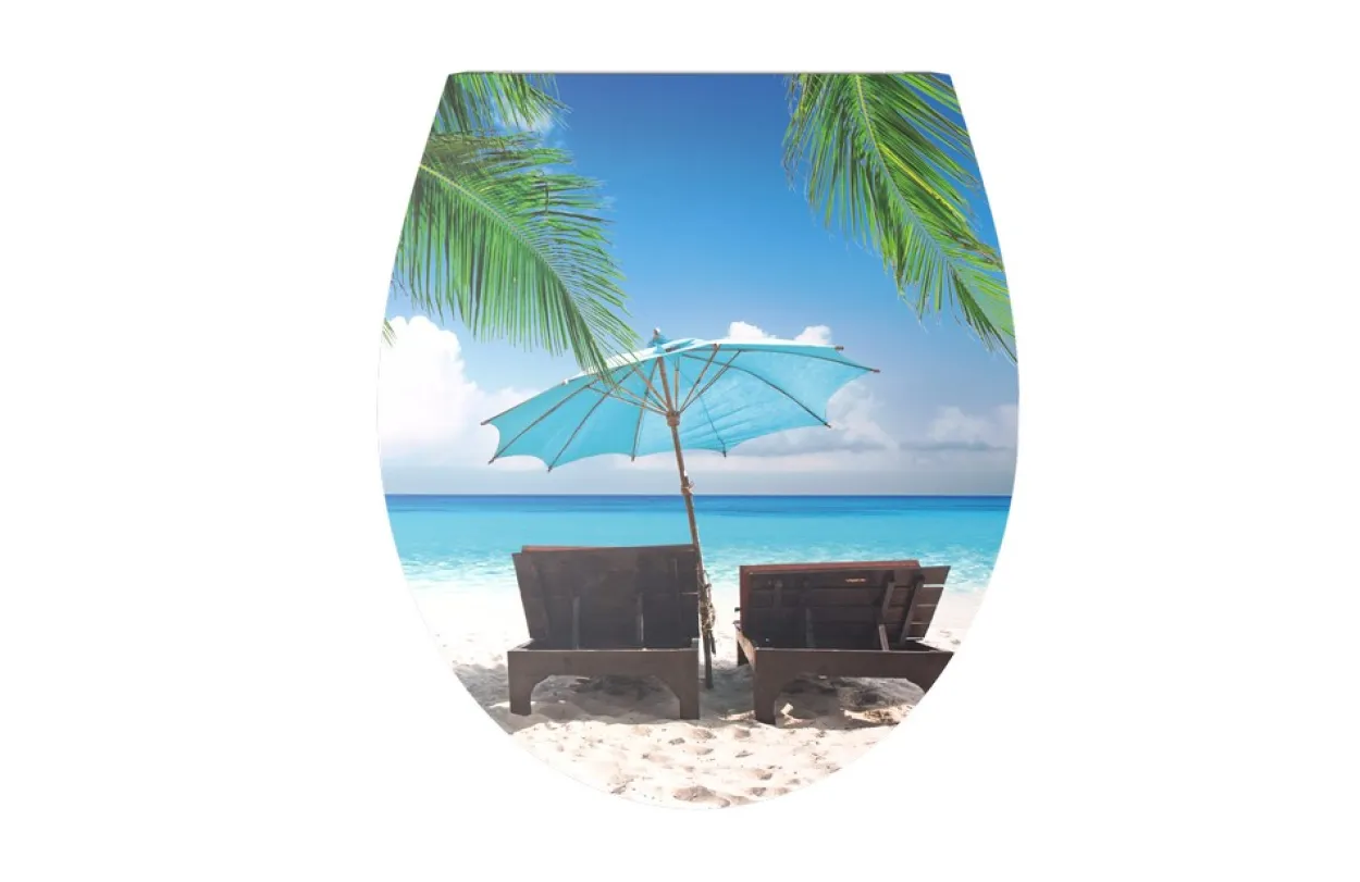 Duroplast WC-Sitz Carving Printing - Beach