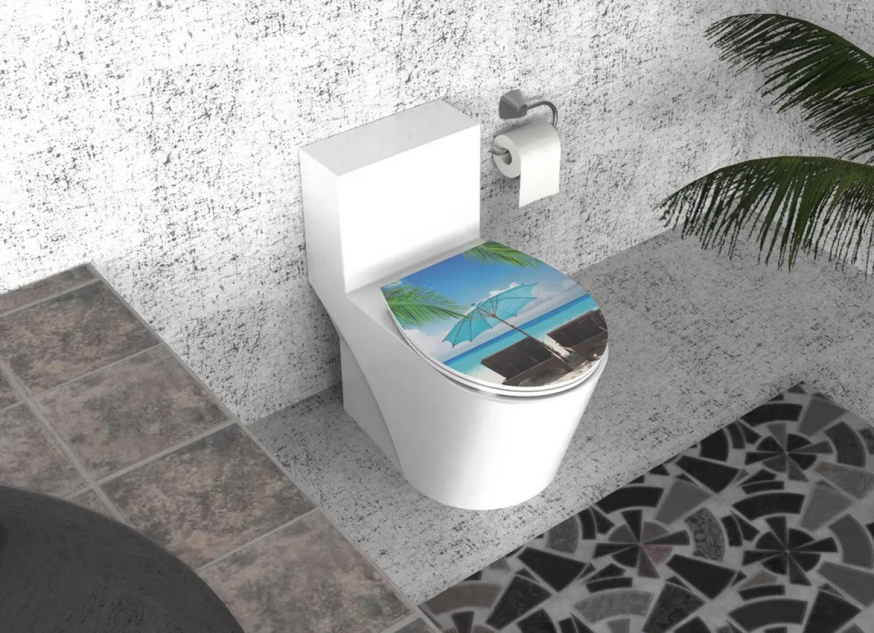 Duroplast WC-Sitz Carving Printing - Beach
