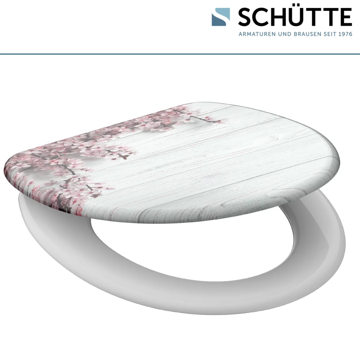 Duroplast WC-Sitz FLOWER&WOOD, mit Absenkautomatik
