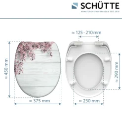 Duroplast WC-Sitz FLOWER&WOOD, mit Absenkautomatik
