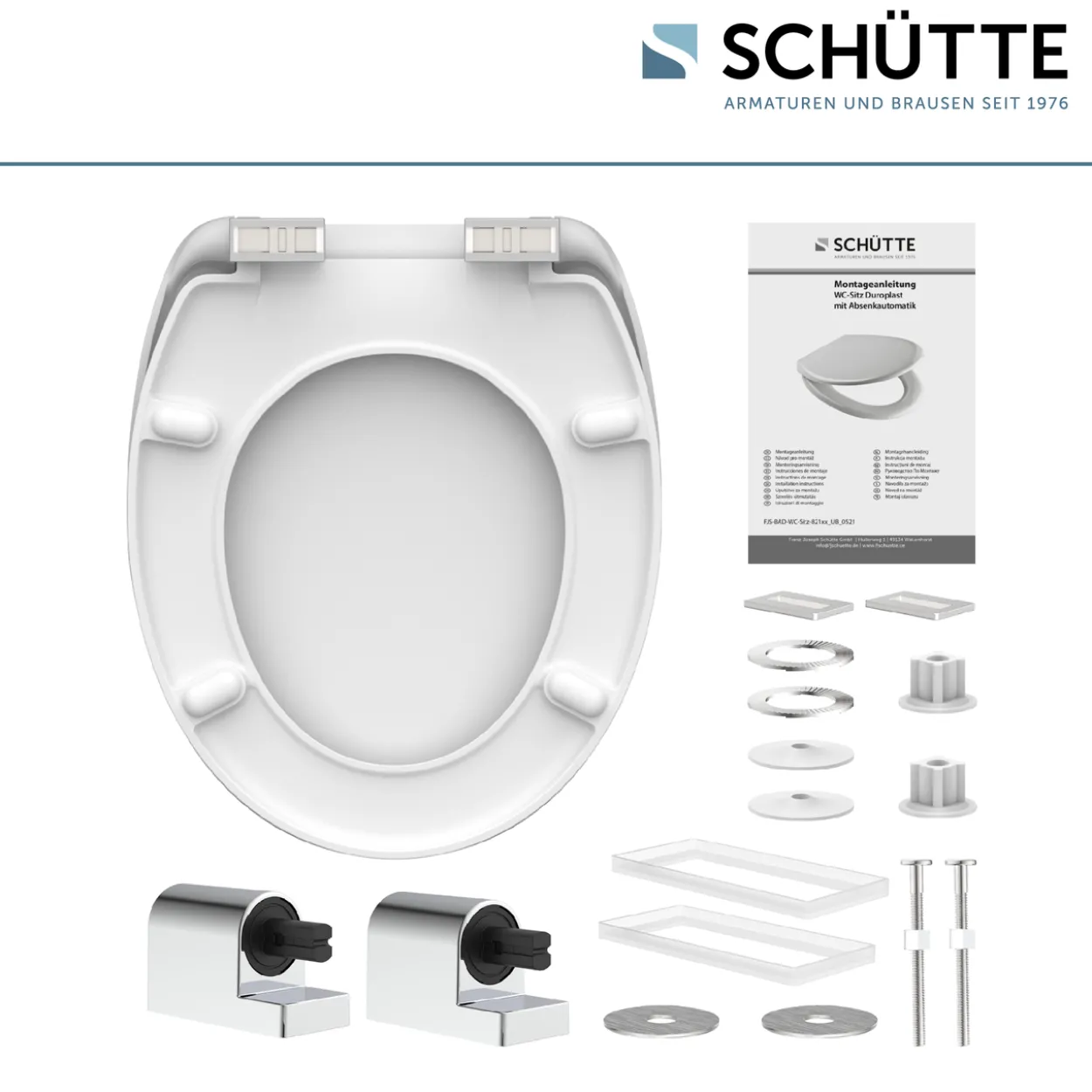 Duroplast WC-Sitz FLOWER&WOOD, mit Absenkautomatik