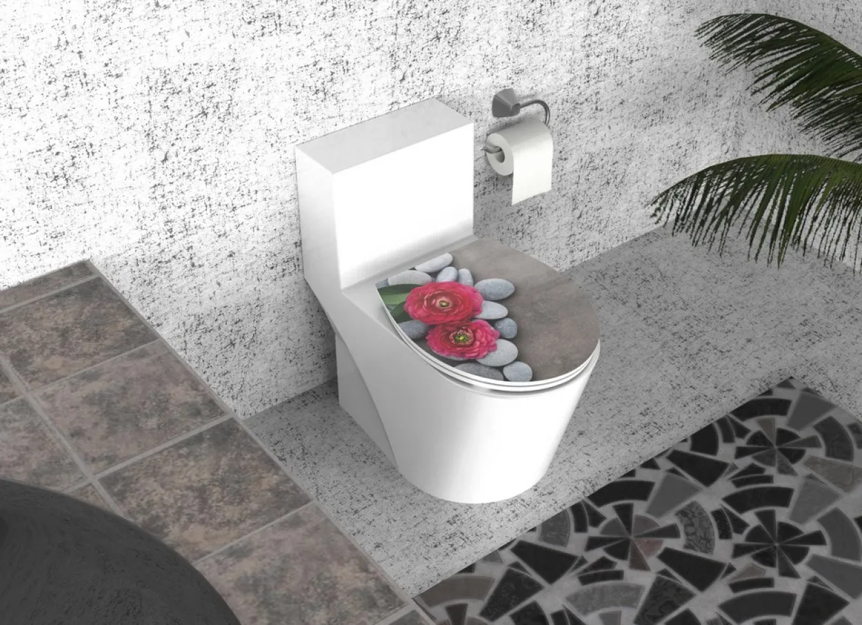 Duroplast WC-Sitz Water Printing Steinblume