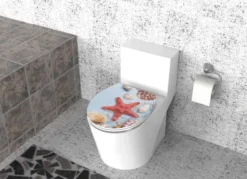 Duroplast WC-Sitz Water Printing Muschelnetz