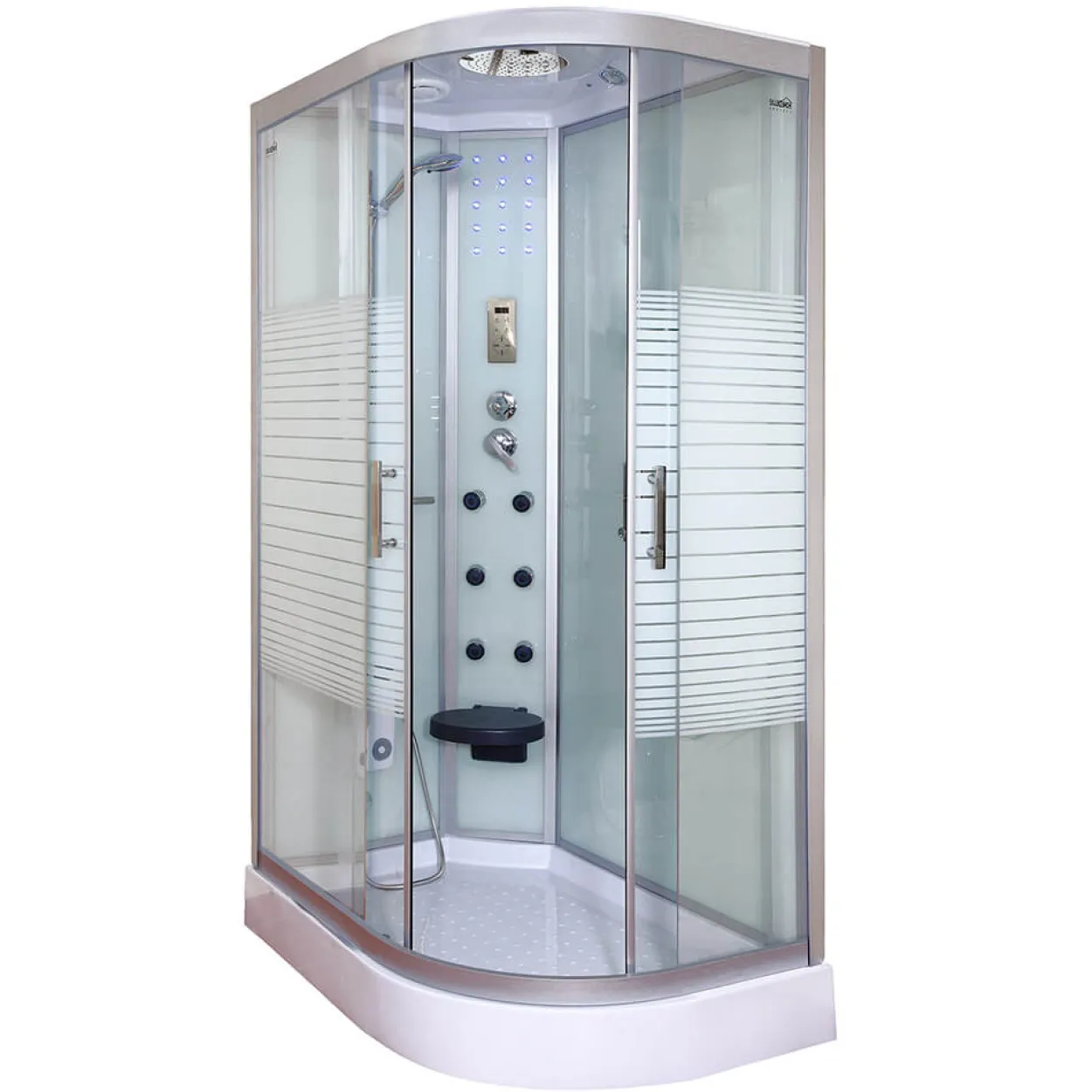 Duschkabine WHITE PEARL - ca. 120 x 80 cm, Rechts
