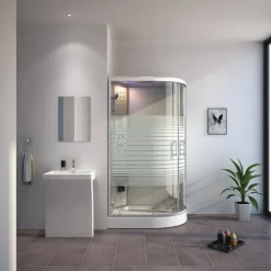 Duschkabine WHITE PEARL - ca. 120 x 80 cm, Rechts