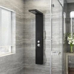 Duschpaneel CASCATA - black