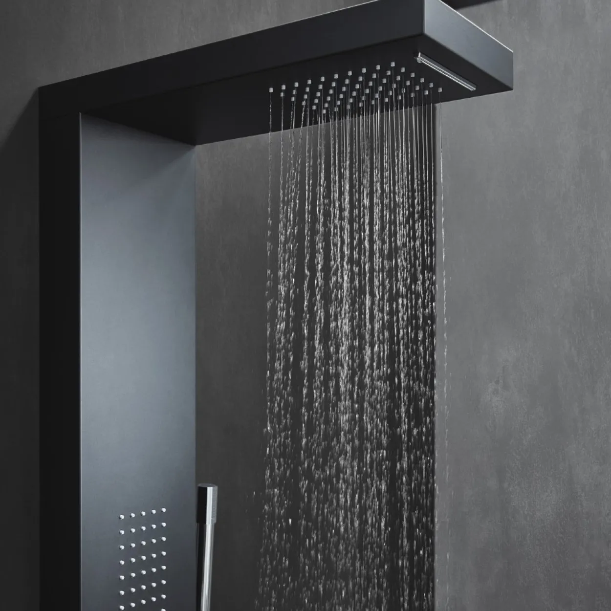 Duschpaneel CASCATA - black