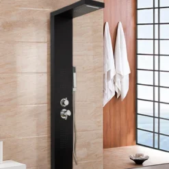 Duschpaneel CASCATA - black