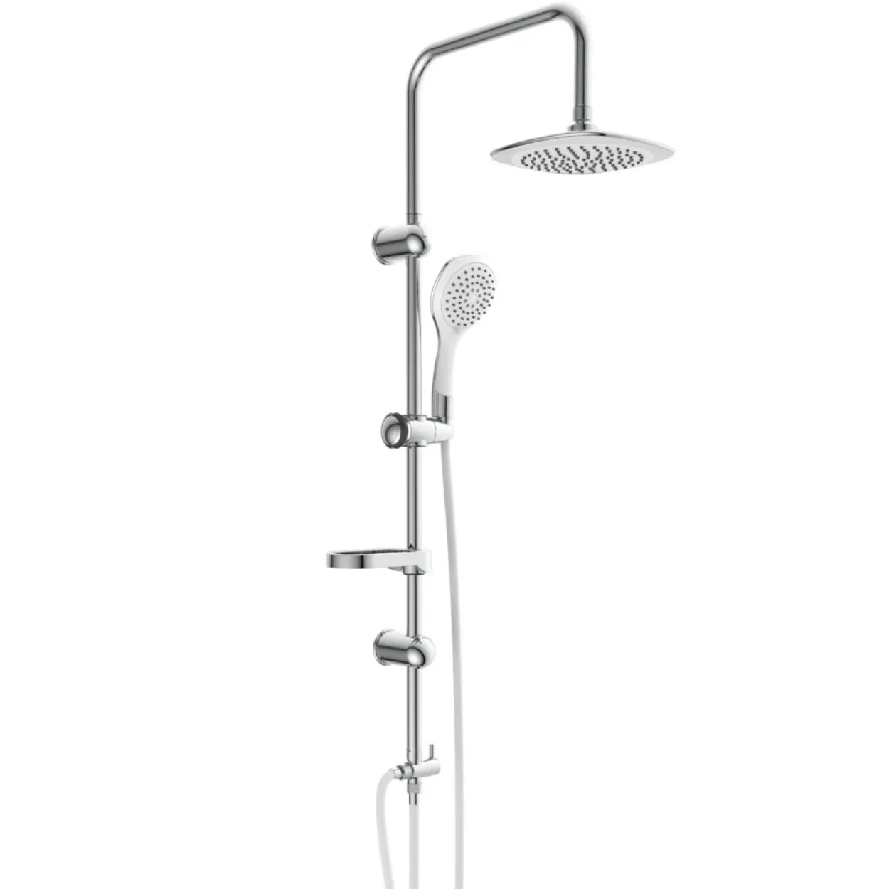 Duschset DUSCHTRAUM Chrom/Weiß