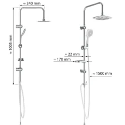Duschset DUSCHTRAUM Chrom/Weiß