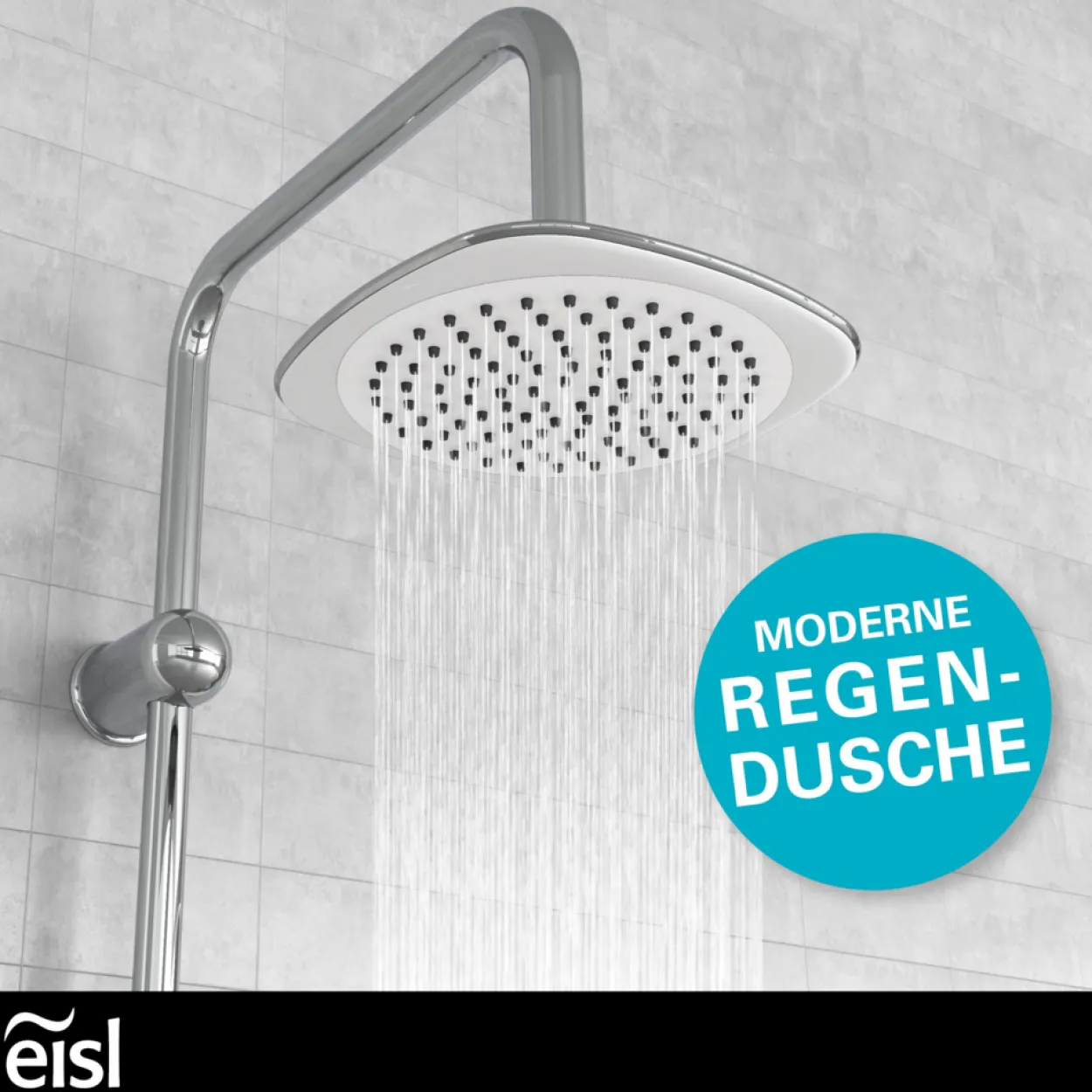 Duschset DUSCHTRAUM Chrom/Weiß