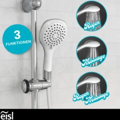Duschset DUSCHTRAUM Chrom/Weiß