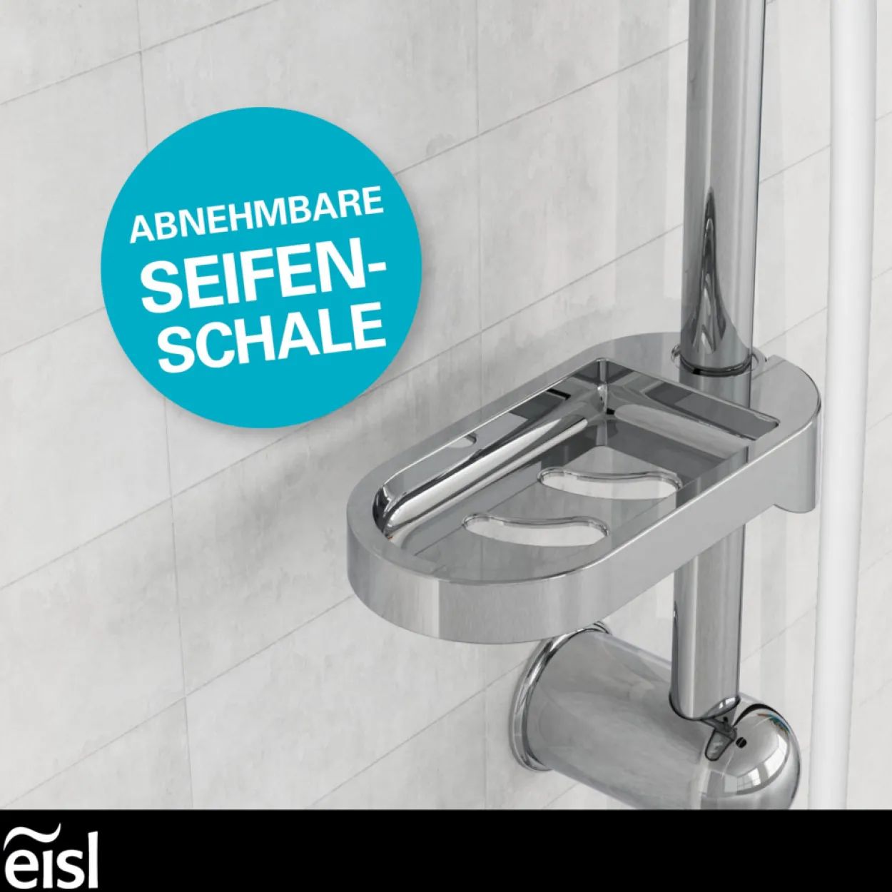 Duschset DUSCHTRAUM Chrom/Weiß
