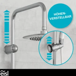 Duschset DUSCHTRAUM Chrom/Weiß