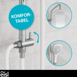 Duschset DUSCHTRAUM Chrom/Weiß