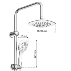 Duschset DUSCHTRAUM Chrom/Weiß