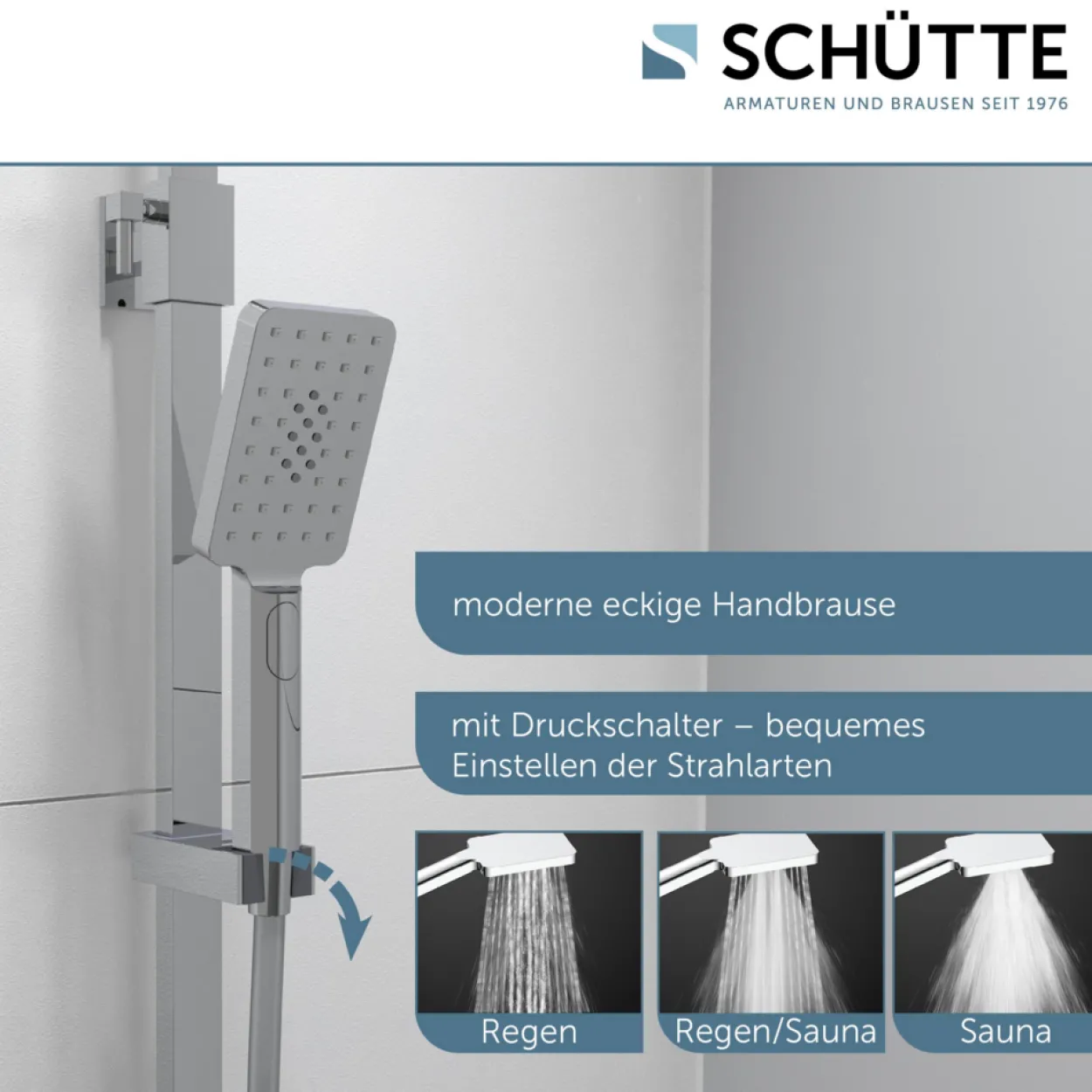 Duschset OCEAN Chrom/Anthrazit