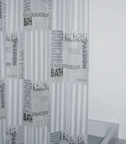 Duschvorhang Folie Font ca. 180x200 cm, semitransparent-grau, 100% PEVA