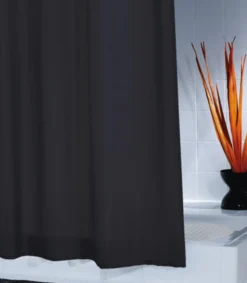 Duschvorhang Textil 180x200 cm Madison schwarz