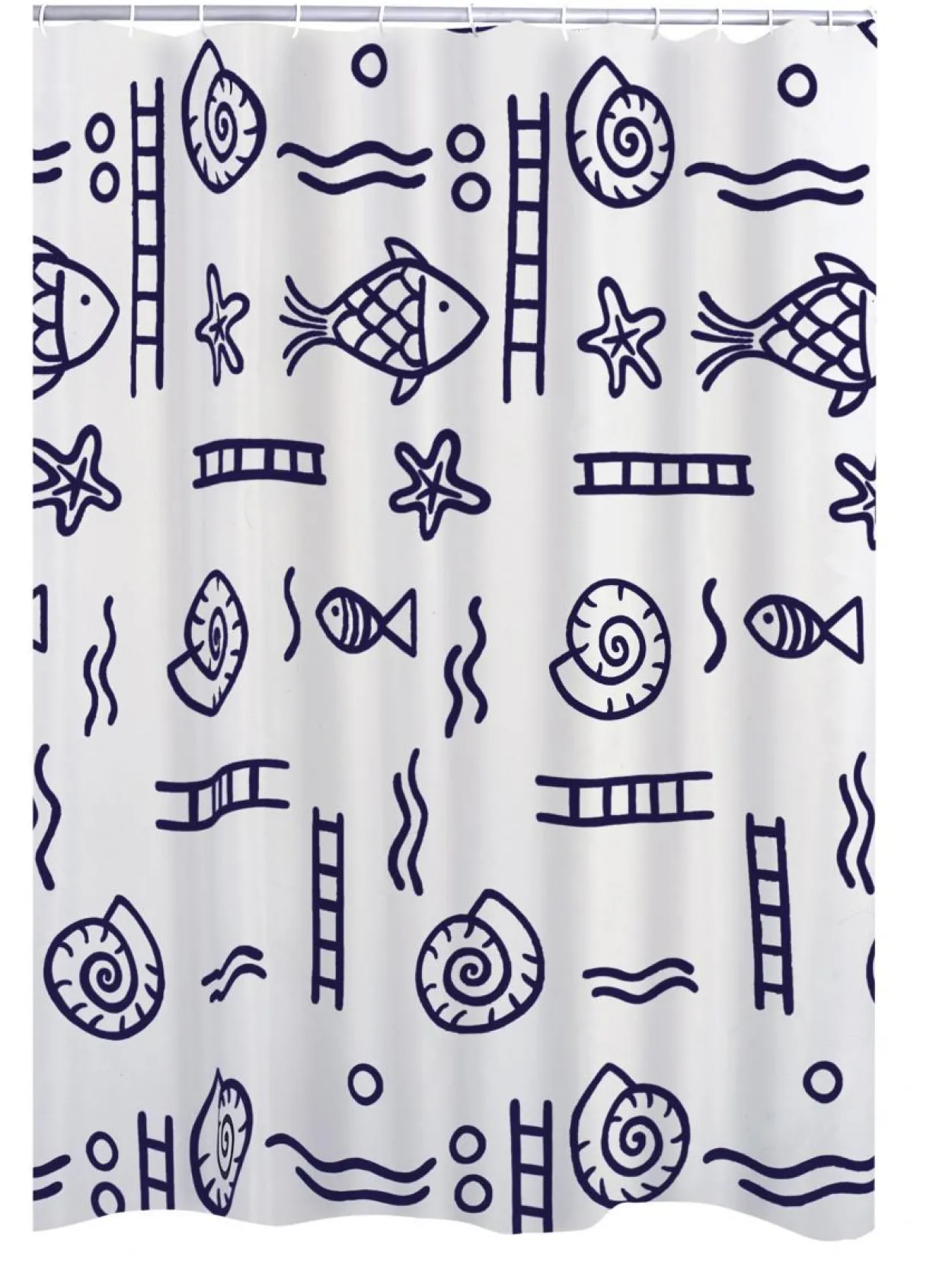 Duschvorhang Textil 240x180 cm Neptun blau
