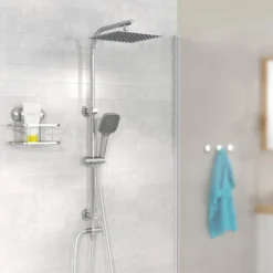 EASY DELUXE Überkopfbrause-Set, Chrom