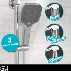 EASY DELUXE Überkopfbrause-Set, Chrom