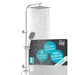 EASY DELUXE Überkopfbrause-Set, Chrom