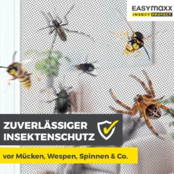 EASYmaxx Moskitonetz Schwingtür Magic Fit, ca. 115 x 270 cm - Anthrazit