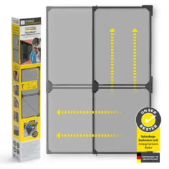 EASYmaxx Moskitonetz Schwingtür Magic Fit, ca. 115 x 270 cm - Anthrazit