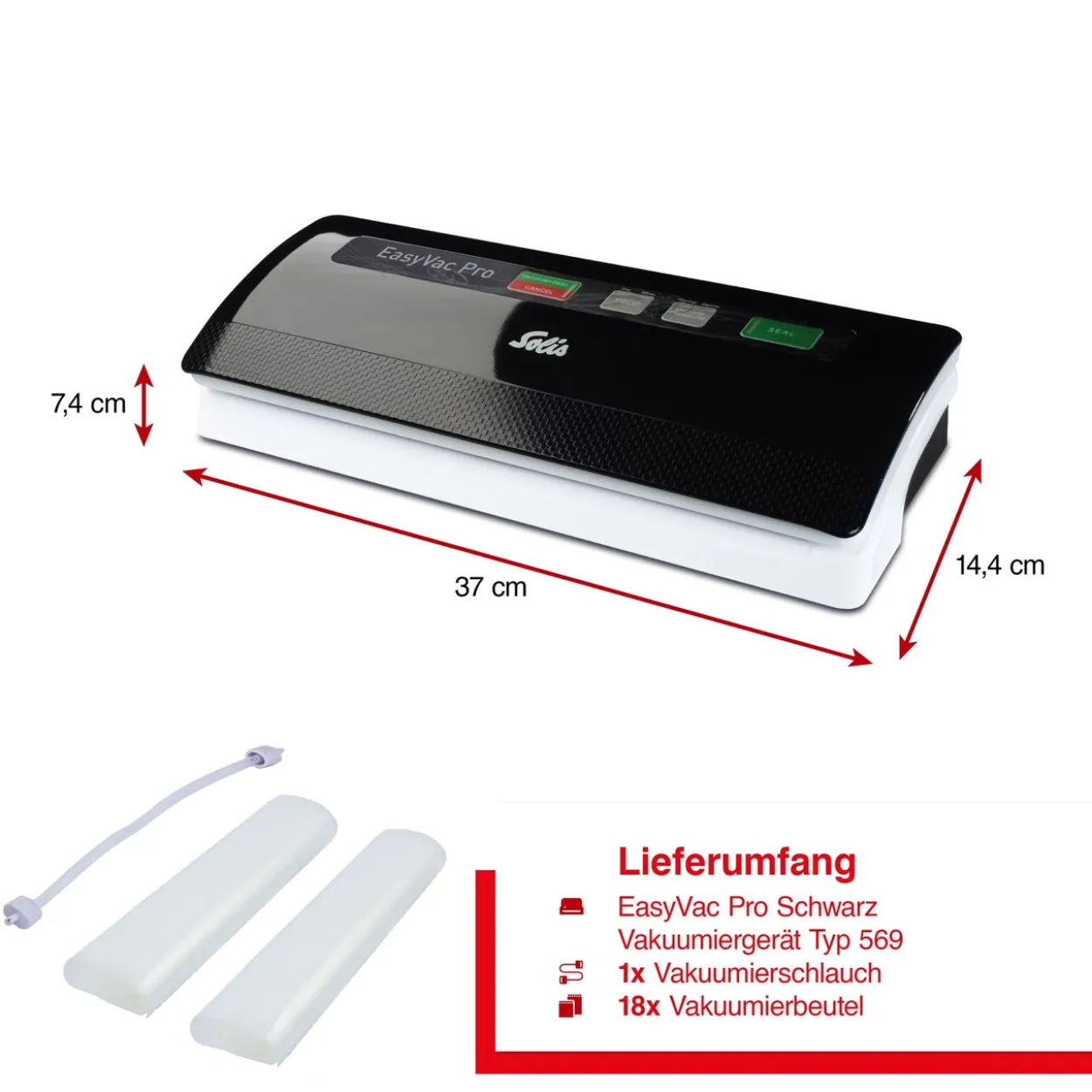 EasyVac Pro schwarz (Typ 569) Vakuumiergerät