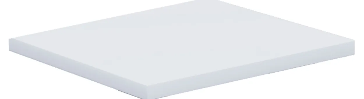 Eckplatte "Lona" 80x80 Weiß