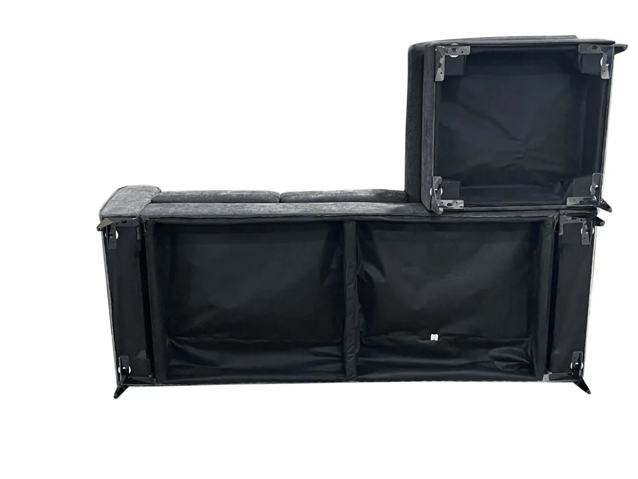 Ecksofa, ca. 207 x 142-78 x 96 cm - Grau