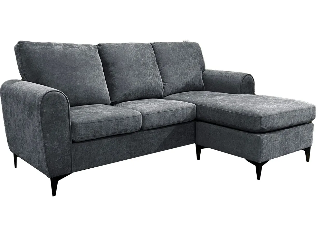 Ecksofa, ca. 207 x 142-78 x 96 cm - Grau