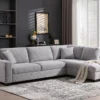 Ecksofa, ca. 308 x 207 x 91 cm - Hellgrau