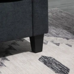 Ecksofa Couchgarnitur mit wendbarer Chaiselongue Dunkelgrau