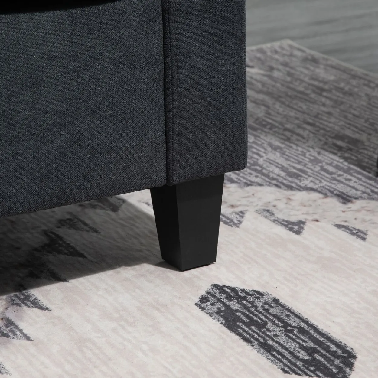 Ecksofa Couchgarnitur mit wendbarer Chaiselongue Dunkelgrau